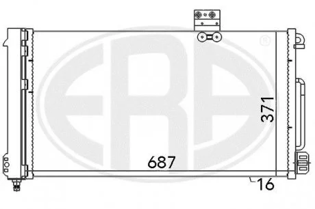 Радиатор кондиционера ERA 667050