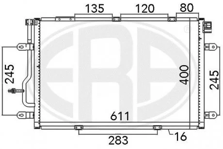 Радиатор кондиционера ERA 667112 (фото 1)