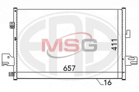 Радиатор кондиционера ERA 667114