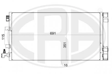 Радіатор кондиціонера ERA 667155 (фото 1)