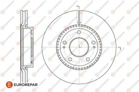 ДИСК тормозов. ПЕРЕДНЕЕ 2ШТ Eurorepar 1667860280