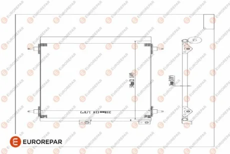 Радіатор кондиціонера Berlingo/Partner 1.6HDI 05- Eurorepar E163366 (фото 1)