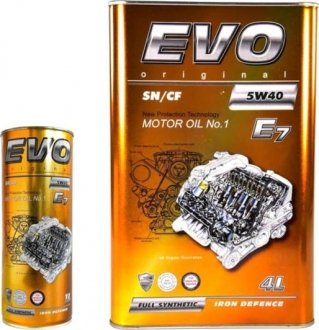 Олія моторна E7 5W-40 (1 л) EVO Evoe75w401l (фото 1)