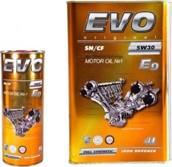 Масло моторное E9 5W-30 (1 л) EVO Evoe95w301l