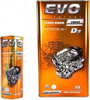 Масло моторное D7 Turbo Diesel 5W-40 (1 л) EVO Evoturbodieseld75w401l