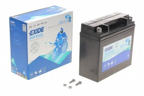 Аккумулятор залитый и заряженный AGM 18Ah 250A EXIDE AGM12-18