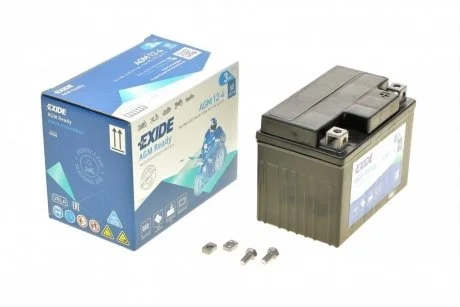 Аккумулятор залитый и заряженный AGM 3Ah 50A EXIDE AGM12-4