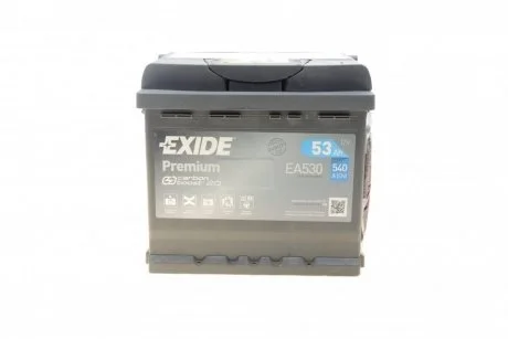 Аккумулятор 53Ah-12v PREMIUM(207х175х190),R,EN540 !КАТ. -15% EXIDE EA530
