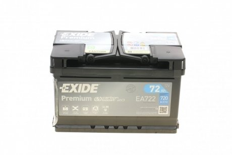Аккумулятор 72Ah-12v PREMIUM(278х175х175),R,EN720 !КАТ. -10% EXIDE EA722