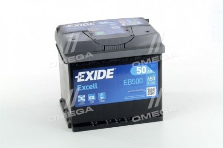 Акумулятор 50Ah-12v EXCELL (207х175х190),R,EN450 EXIDE EB500 (фото 1)
