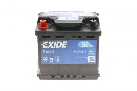 Стартерная аккумуляторная батарея EXIDE EB501 (фото 1)