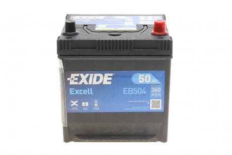 Стартерная аккумуляторная батарея EXIDE EB504 (фото 1)