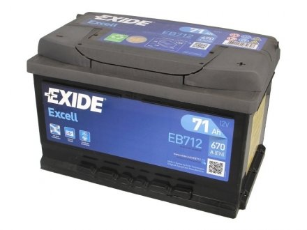 Аккумулятор EXIDE EB712 (фото 1)