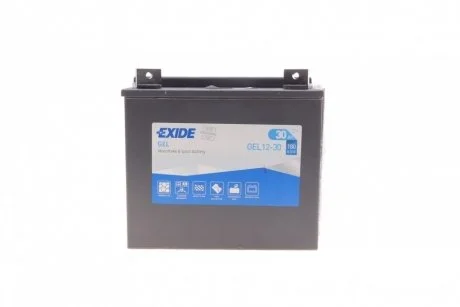 Аккумулятор гелевый залитый и заряженный 30Ah 180A EXIDE GEL12-30