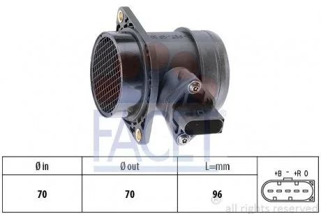 Датчик повітряного потоку VW Golf IV 1.9TDI; Audi A3 1.9TD;Skoda Octavia,Seat FACET 10.1284