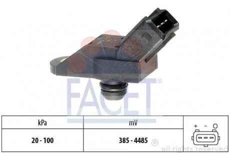 Датчик абсолютного тиску (MAP) FACET 10.3010