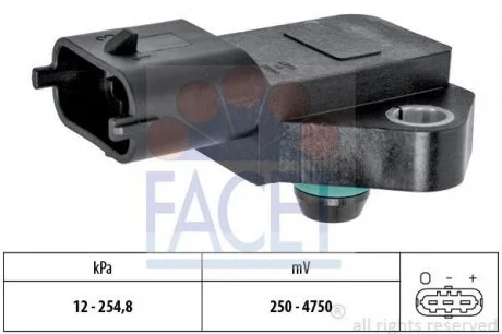 Датчик тиску повітря Opel Astra/Combo 1.7 CDTI 03-> FACET 10.3022 (фото 1)