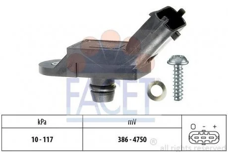 Датчик тиск у впускному газопроводі FIAT DOBLO PUNTO IDEA LINEA FACET 10.3133