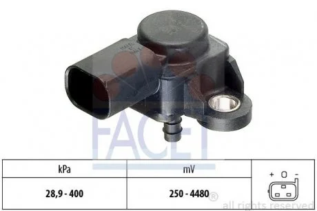 Датчик тиску наддуву (3 конт.) MB OM651 Sprinter W906/Vito W639/W447/C-clas FACET 10.3175