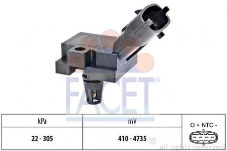 Датчик абсолютного давления - MAP Sensor FACET 10.3186