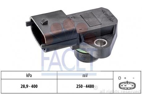 Датчик, давление наддува HYUNDAI H-1 IX35/55 SANTA FE KIA SORENTO CARNIVAL FACET 10.3249