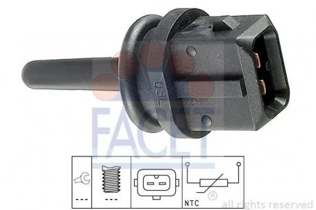 Датчик температуры впускаемого воздуха Fiat 1.9-2.4 Honda 1.6 Opel 2.0-3.0 Saab FACET 10.4003