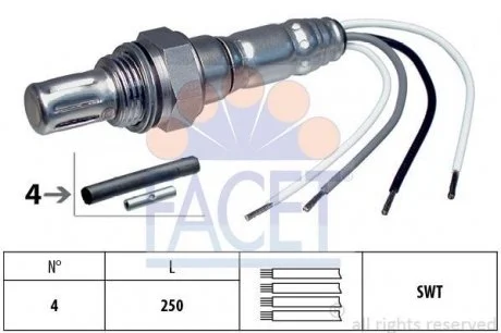 Лямбда-зонд Opel Omega 2.2 i 99-03 FACET 10.7007