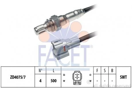 Лямбда-зонд Suzuki Liana 1.6 i 01-> / Swift 1.3/1.5 i 05-> FACET 10.7565