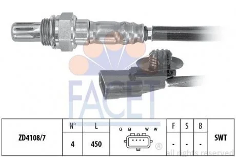 Лямбда-зонд RENAULT DUSTER LOGAN LOGAN II SANDERO I CAPTUR CLIO II III IV FACET 10.8169