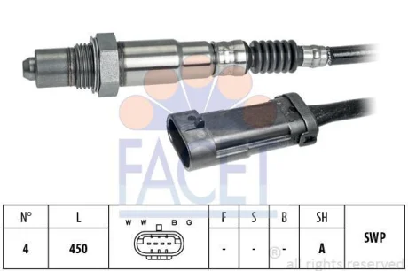 Датчик кислорода (лямбда-зонд) Renault Duster (11-), Megane II (03-) K4M 1.6 16V FACET 108281