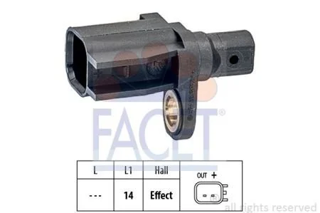 Датчик ABS CONNECT/FOCUS/KUGA 10- зад Л/Пр FACET 21.0018
