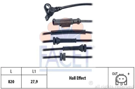 Фото 1 - датчик ABS Opel Corsa D, E (06-) (21.0128) FACET 210128 Датчик ABS Opel Corsa D, E (06-) (21.0128) FACET 210128 (фото 1)