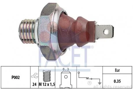 Датчик тиску масла OM 601/611 >03 FACET 7.0026