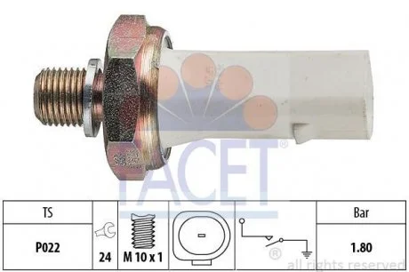 Датчик тиску масла VAG GOLF III GOLF IV POLO CLASSIC TRANSPORTER IV FACET 7.0136