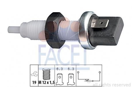 Вимикач сигналу гальма Fiat FACET 7.1000 (фото 1)