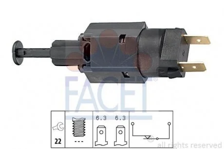 Включатель стоп-сигнала Opel Astra F,G,Vectra B,Zafira,Frontera A,Daewoo Nexia,N FACET 7.1050