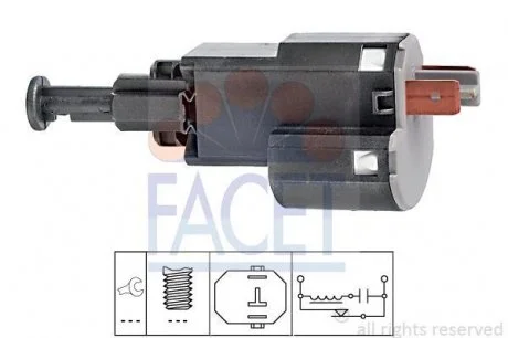 Датчик стоп-сигналу Opel Asrta G 1.2-2.0 98-05/Vectra B 1.6-2.5 95-03 FACET 7.1155