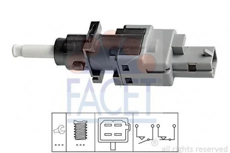 Датчик педали тормоза Citroen Jumper / Fiat Ducato / Peugeot Boxer 94-&gt; FACET 7.1196 (фото 1)