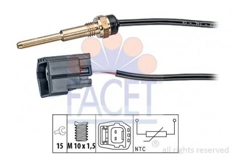 Датчик температуры охлаждающей жидкости FACET 7.3289