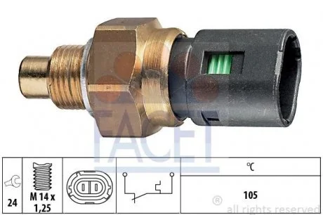 Датчик температуры Master 2.8 DTI 98-01 FACET 7.4126