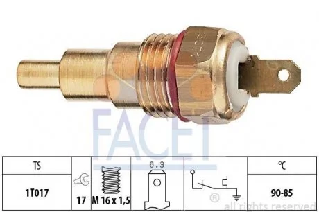Термовыключатель вентилятора Mazda 121 -90 FACET 7.5071
