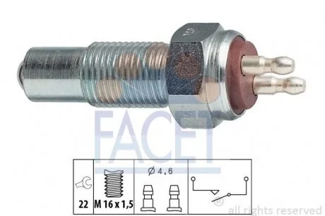 Вимикач світла заднього ходу Ford Escort, Fiesta FACET 7.6006
