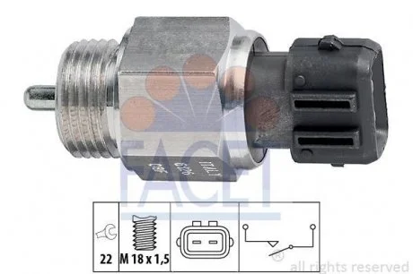 Датчик включения заднего хода VW Caddy 95-> FACET 7.6126