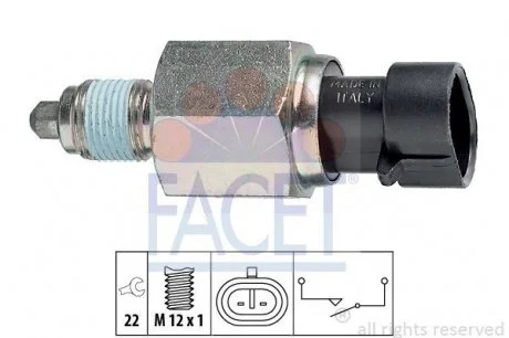 Датчик включения заднего хода Doblo 1.6 D Multijet 10- FACET 7.6196
