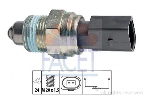 Датчик вмикання заднього ходу FACET 7.6205