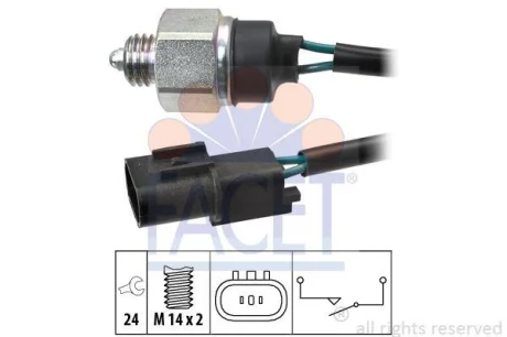 Датчик заднего хода Hyundai SantaFe (01-) (7.6315) FACET 76315