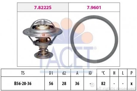 Термостат ASX 1.8, 2.0 Lan X 2.0, XL FACET 7.8728