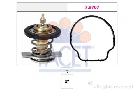 Термостат с прокладкой 87°C MERCEDES C W203/204, E W211, R W251; 3.0CDI; 01.05- FACET 7.8805