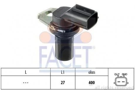 Датчик положення распредвала Ford C-Max/Fiesta/Focus 1.25-2.5 i/TDCI/Ti/DI/TDDi/TDI 98-> FACET 9.0308