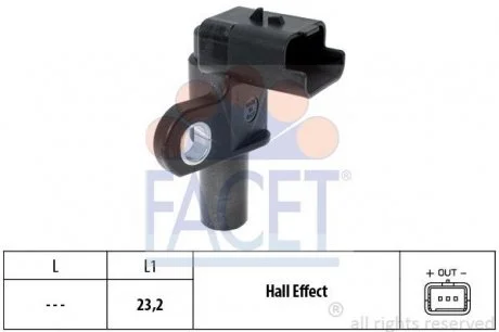 Датчик розподільного валу Jumper/Ducato/Scudo/Boxer 2.0/2.2 HDI 02> FACET 9.0332